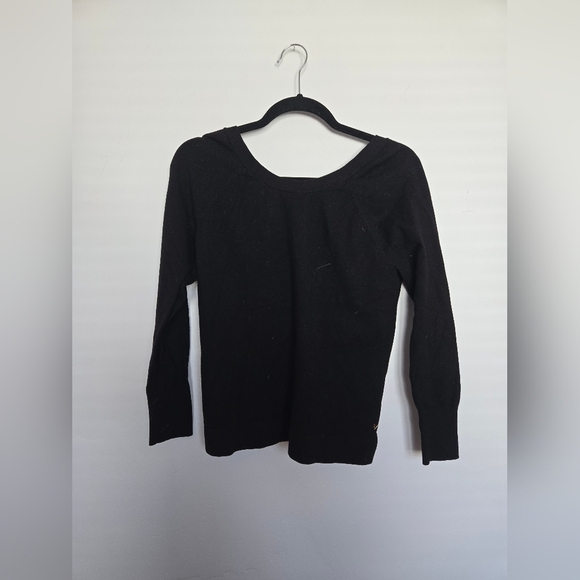 Victoria's Secret Sport Black Twist Back Sweater - Picture 1 of 5